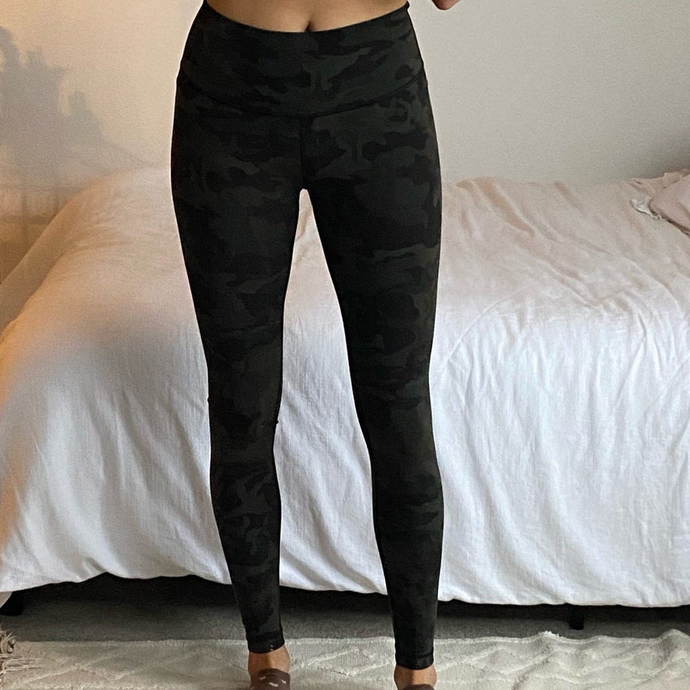 Lululemon Camo Green Full Length Leggings